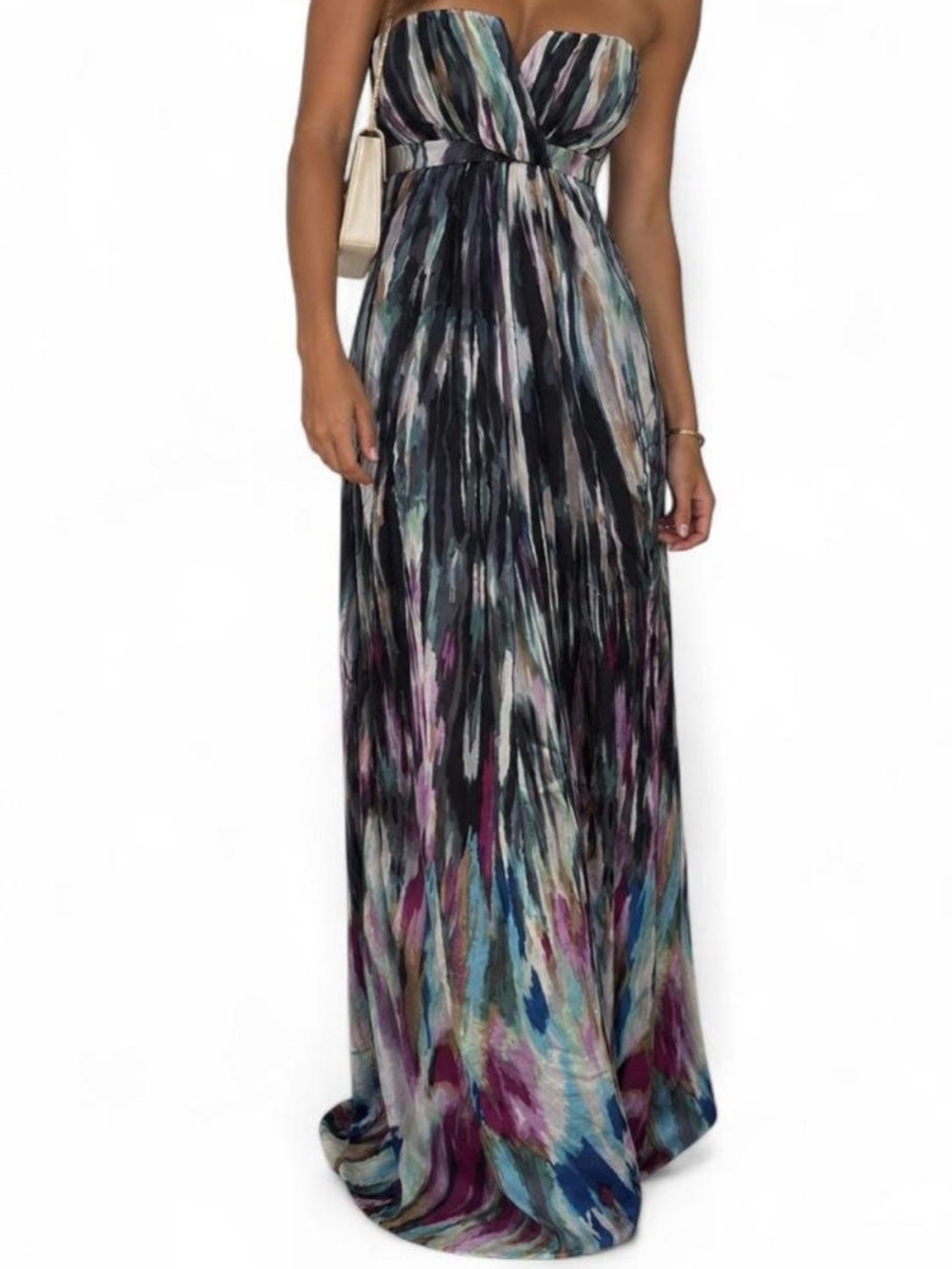Laundry by Shelli Segal 100% Silk Strapless Maxi Dress – Size 4